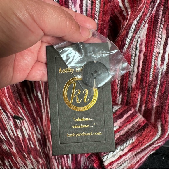 Kathy Ireland | Beautiful Women Duster Coat, Pink Multi - Picture 6 of 10